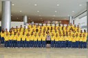 Presidenta Dilma Rousseff posa para foto com a delegação brasileira dos medalhistas dos 5° Jogos Mundiais Militares Rio 2011. Brasília-DF, 29/07/2011 