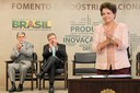 Presidenta Dilma Rousseff durante cerimônia de anúncio de Fomento à indústria Nacional de Defesa. Brasília-DF, 29/09/2011