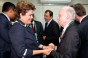 Presidenta Dilma cumprimenta Zagalo após o sorteio preliminar da Copa do Mundo da Fifa Brasil 2014. Rio de Janeiro-RJ, 30/07/2011 