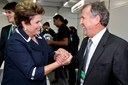 Presidenta Dilma Rousseff cumprimenta Zico após o sorteio preliminar da Copa do Mundo da Fifa Brasil 2014. Rio de Janeiro-RJ, 30/07/2011