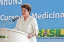Presidenta Dilma Rousseff durante aula inaugural do curso de Medicina da Universidade de Pernambuco - Campus de Garanhuns (Garanhuns-PE, 30/08/2011)