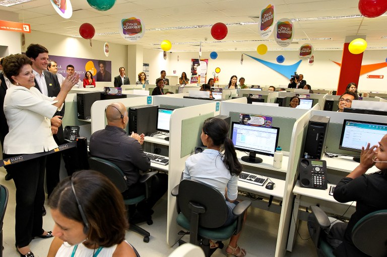 Presidenta Dilma Rousseff participa da Visita de inauguração das novas instalações da empresa Contax Contact Center (Recife-PE, 30/08/2011)