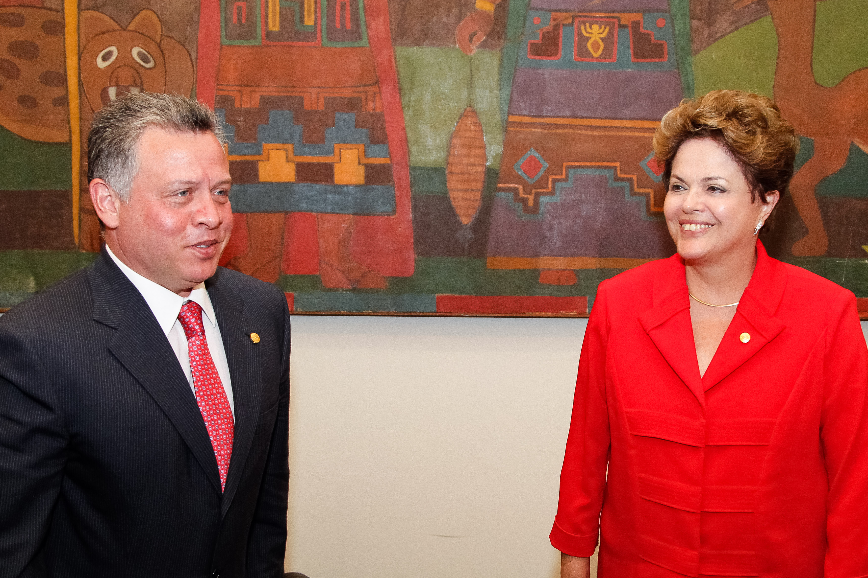 Presidenta Dilma Rousseff durante encontro bilateral com Rei da Jordânia, Abdullah II durante 3ª Cúpula ASPA. Lima - Peru, 02/10/2012