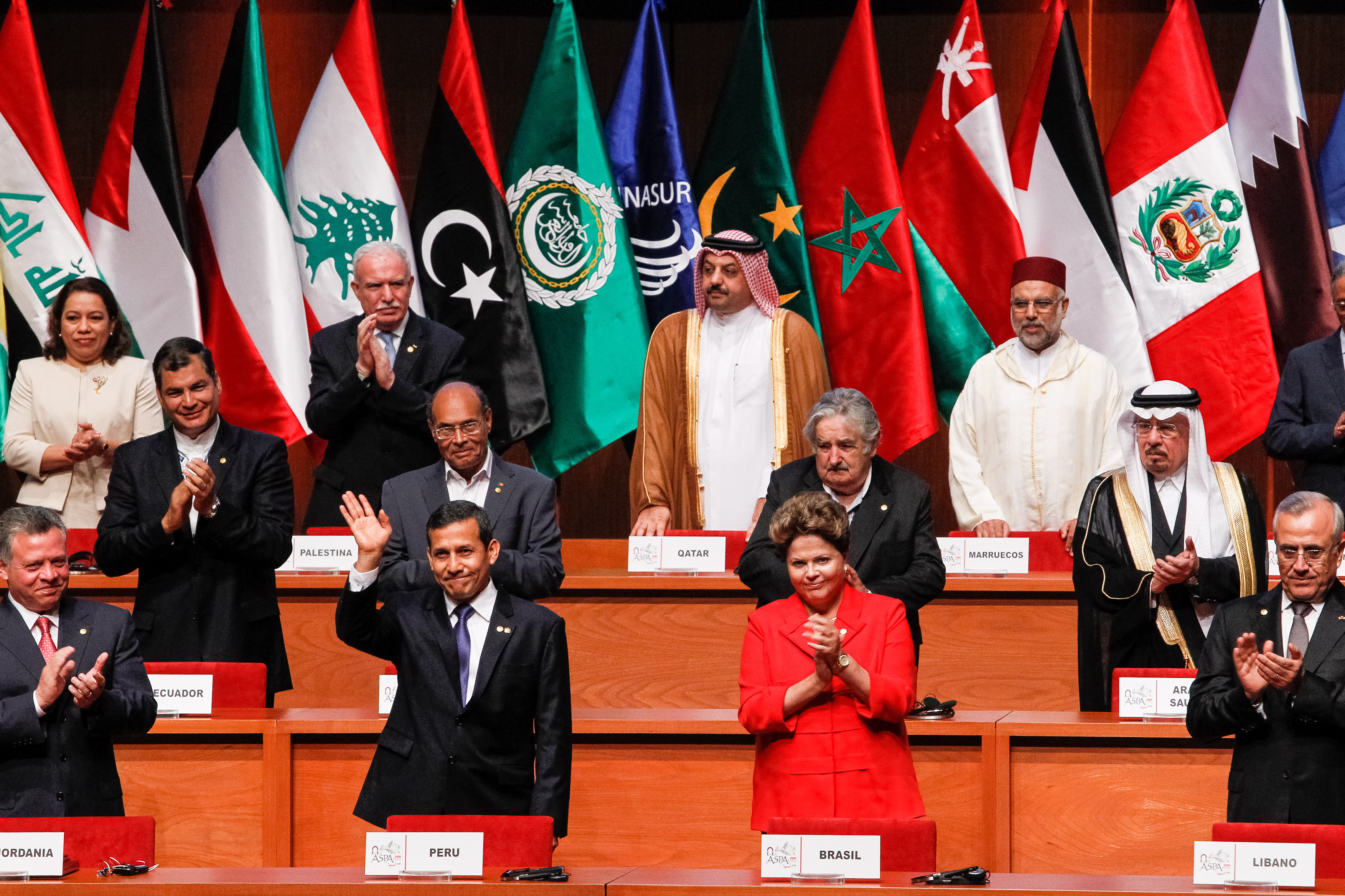 Presidenta Dilma Rousseff durante cerimônia de abertura da 3ª Cúpula ASPA. Lima - Peru, 02/10/2012