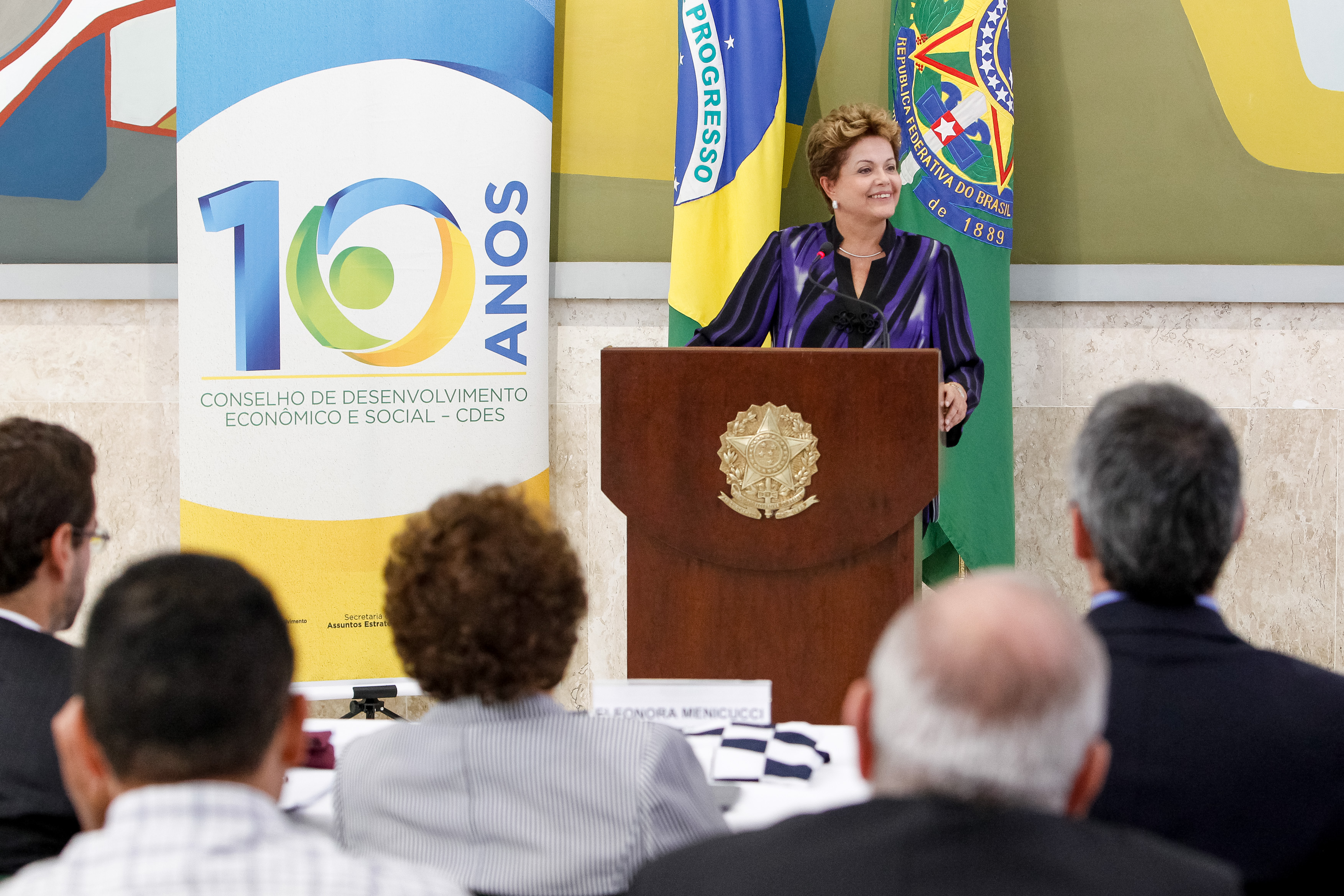 Presidenta Dilma Rousseff discursa durante a  40ª Reunião Ordinária do Pleno do Conselho de Desenvolvimento Econômico e Social - CDES. Brasília - DF, 27/02/2013