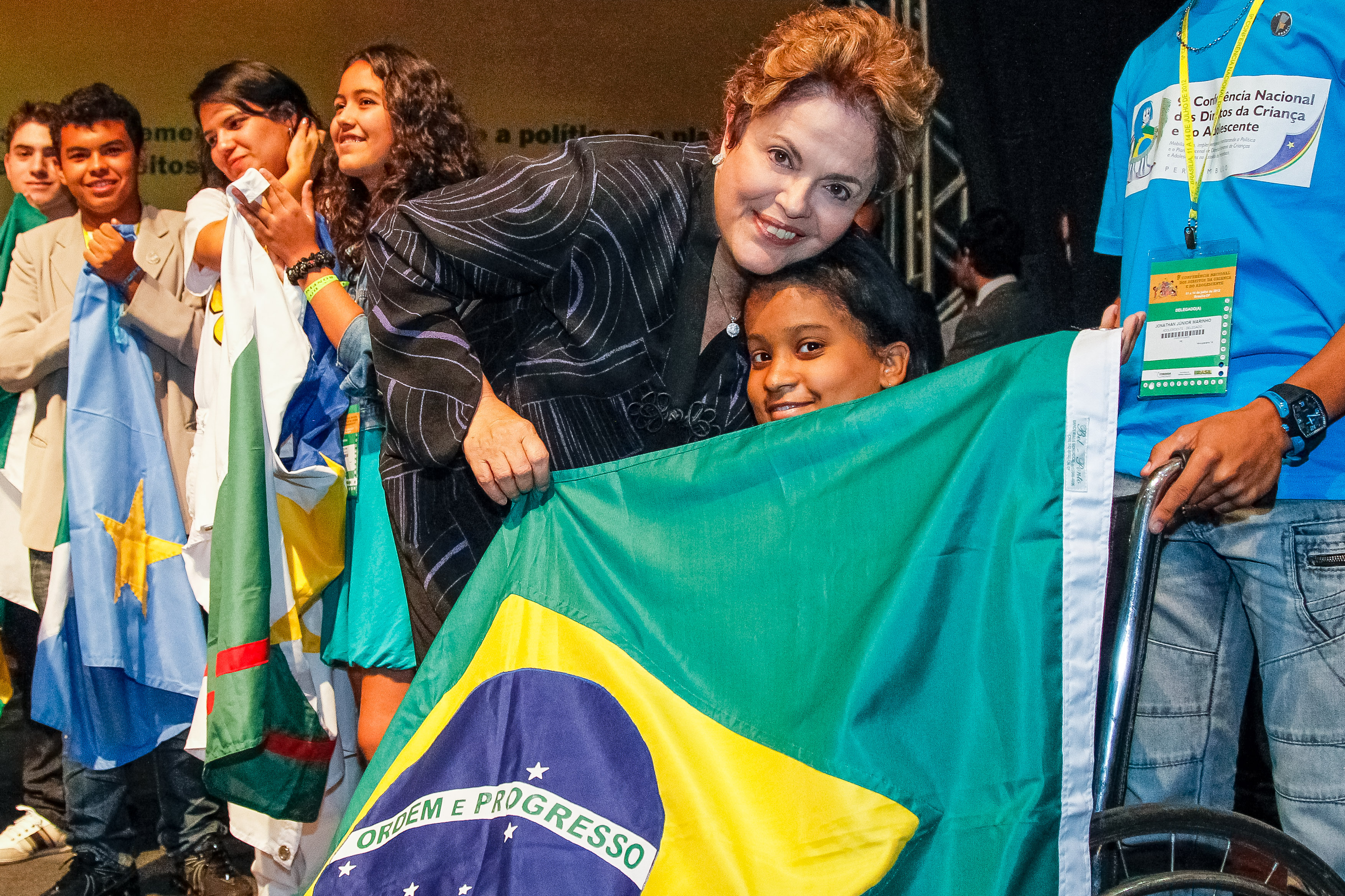 Presidenta Dilma Rousseff durante a 9ª Conferência Nacional dos Direitos da Criança e do Adolescente. Brasília - DF, 12/07/2012
