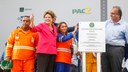 Presidenta Dilma Rousseff durante abertura ao tráfego do Arco Metropolitano do Rio de Janeiro, assinatura de contrato de financiamento para abastecimento de água na Baixada Fluminense e anúncio de novos investimentos. Duque de Caxias-RJ, 01/07/2014