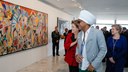  Presidenta Dilma Rousseff e a Ministra da Cultura Marta Suplicy durante abertura da exposição "O olhar que ouve", de Carlinhos Brown. Brasília - DF, 23/04/2013