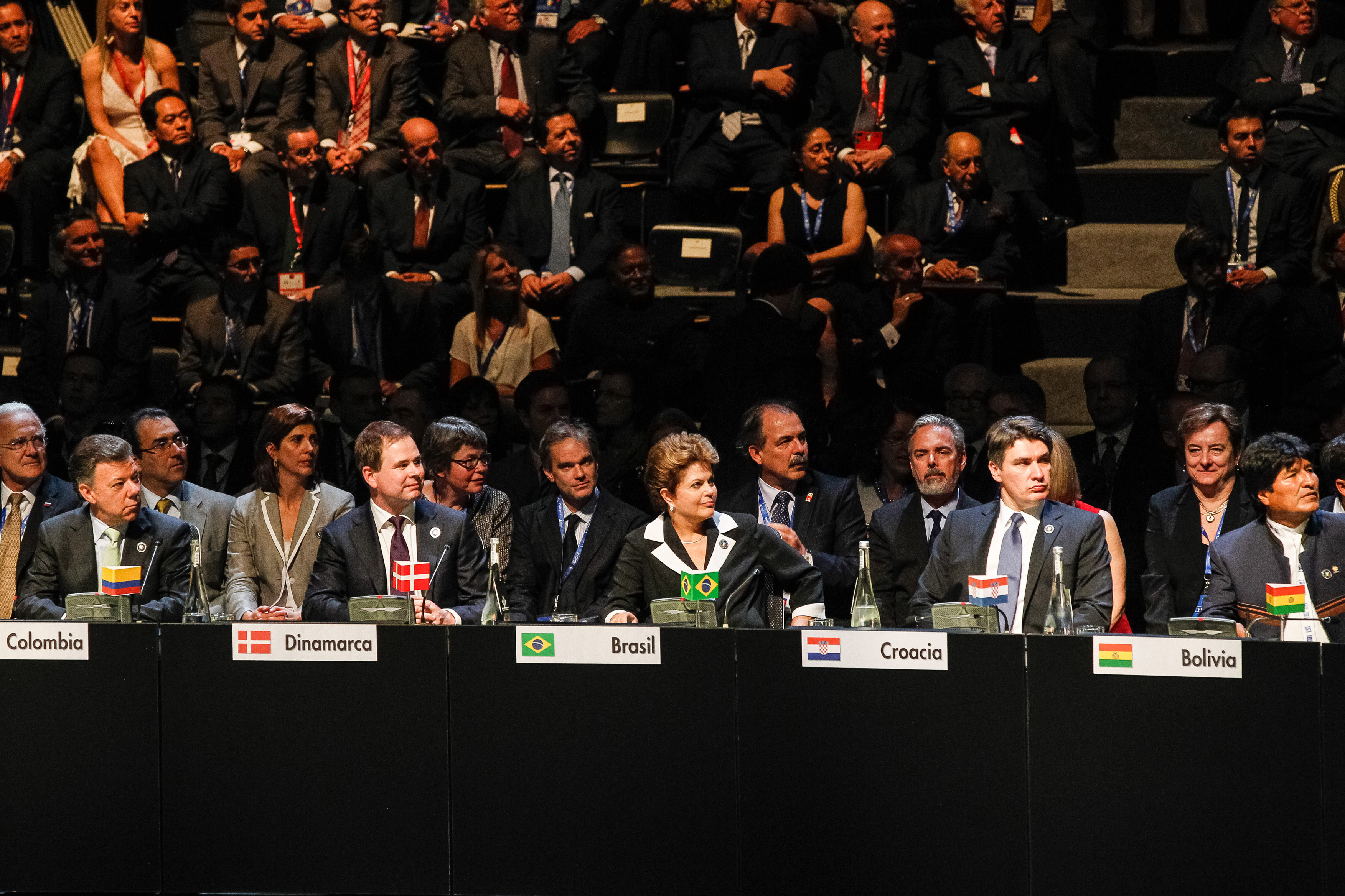 Presidenta Dilma Rousseff durante cerimônia de abertura da I Cúpula CELAC-União Europeia. Santiago - Chile, 26/01/2013