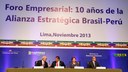 Presidenta Dilma Rousseff durante Seminário Empresarial Brasil-Peru. Lima-Peru, 11/11/2013