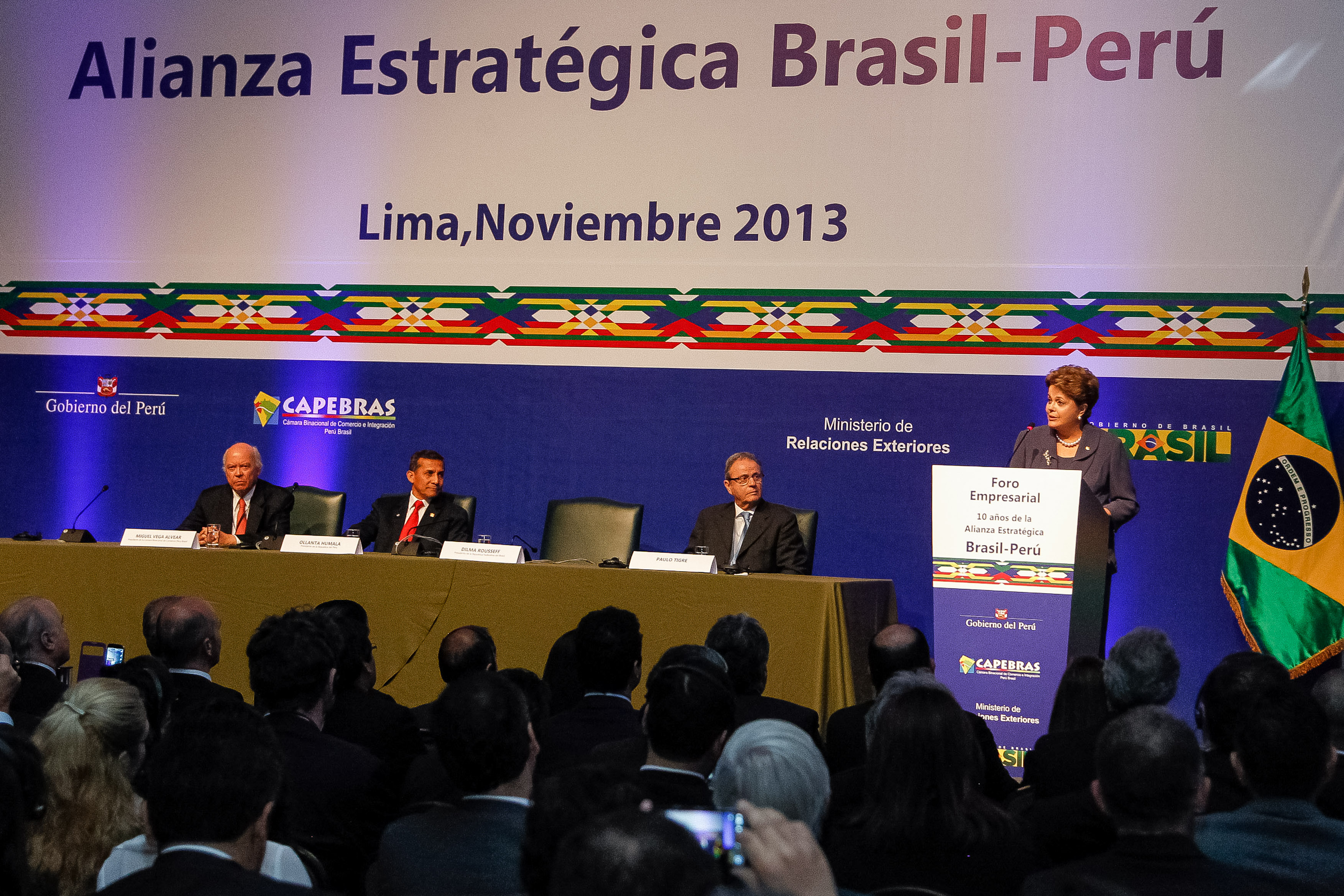  Presidenta Dilma Rousseff durante Seminário Empresarial Brasil-Peru. Lima-Peru, 11/11/2013  
