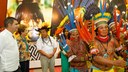  Presidenta Dilma Rousseff durante cerimônia de abertura dos Jogos Mundiais dos Povos Indígenas 2015. Palmas-TO, 23/10/2015