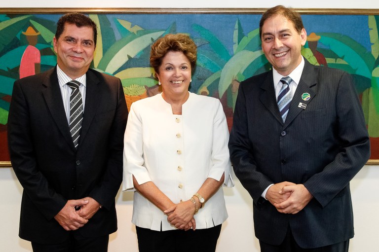 Presidenta Dilma Rousseff recebe Enrique Amastha, Prefeito de Palmas-TO, Alcides Bernal, Prefeito de Campo Grande-MS. Brasília-DF, 31/01/2013 