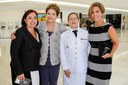 Presidenta Dilma Rousseff  posa para foto com a CF (RM1-T) Helena Peres a Contra-Almirante Dalva Maria Carvalho Mendes  e a CMG (RM1-Md) Sheila Aragão, da Marinha do Brasil,  durante almoço de confraternização com Oficiais-Generais das Forças Armadas. Brasília - DF, 20/12/2012