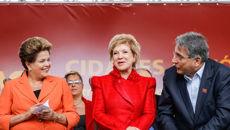 Presidenta Dilma Rousseff durante a cerimônia de anúncio da seleção de obras do "PAC Cidades Históricas". São João Del Rei - MG, 20/08/2013