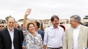  Presidenta Dilma Rousseff durante visita ao site de armazenagem de tuneladoras, no pátio de obras da linha Leste da estação Chico da Silva. Fortaleza-CE, 22/11/2013
