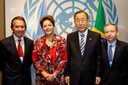 Presidenta Dilma Rousseff durante encontro com Ban Ki-moon Secretário-Geral das Nações Unidas, Emerson Fittipaldi e o Presidente da FIA Jean Todt. Nova Iorque - EUA, 25/09/2012