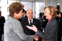 Presidenta Dilma Rousseff é recebida pela  Sra. Susan Hockfield, presidenta do Massachussets Institute of Technology (MIT). Boston-EUA, 10/04/2012