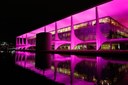  Palácio do Planalto entra na Campanha Outubro Rosa pela conscientização sobre o câncer de mama. Brasília-DF, 01/10/2013  