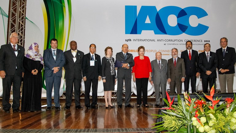 Presidenta Dilma Rousseff durante a cerimônia de abertura da 15ª Conferência Internacional Anticorrupção (IACC). Brasília - DF, 07/11/2012
