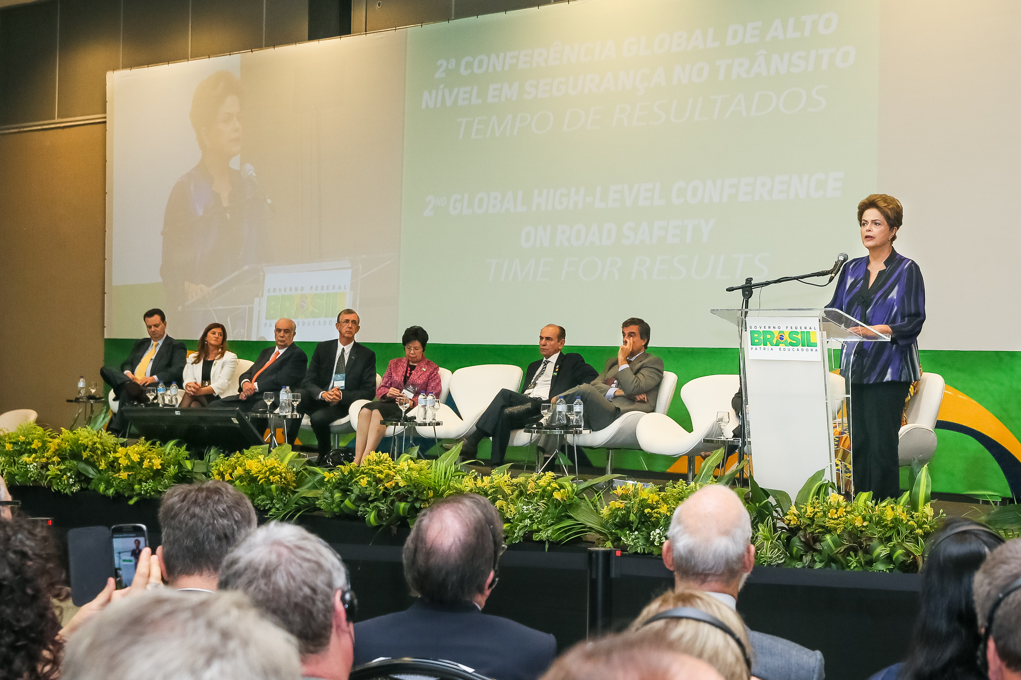  Presidenta Dilma Rousseff durante  cerimônia de abertura da 2ª Conferência Global de Alto Nível sobre Segurança no Trânsito. Brasília-DF, 18/11/2015  