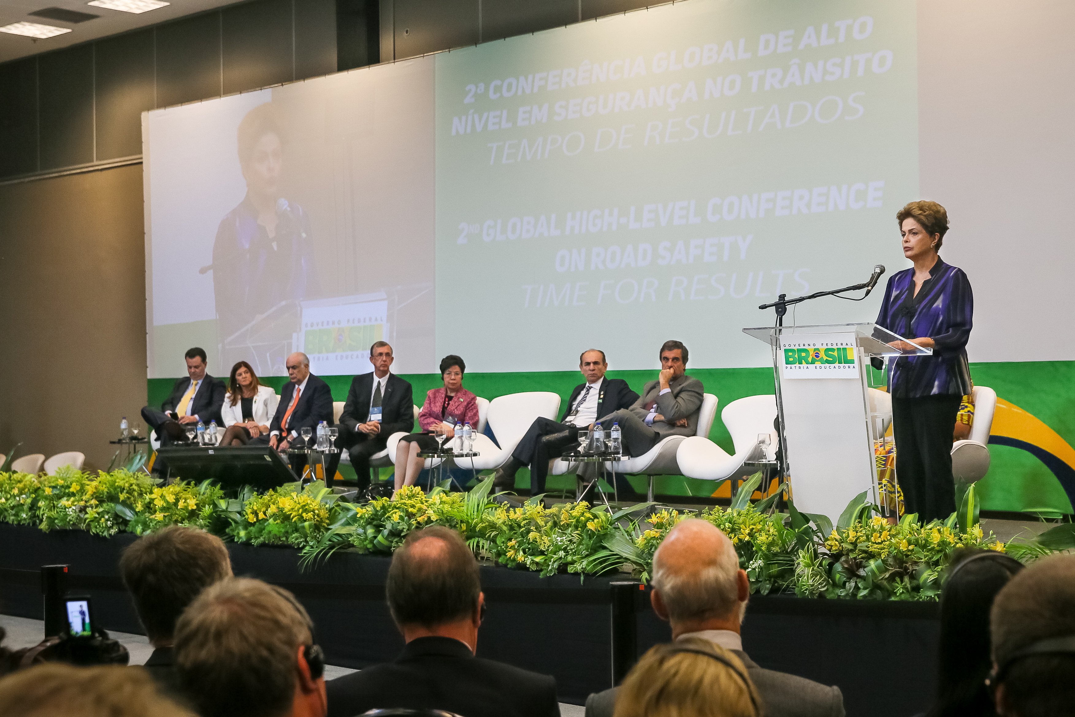  Presidenta Dilma Rousseff durante cerimônia de abertura da 2ª Conferência Global de Alto Nível sobre Segurança no Trânsito. Brasília-DF, 18/11/2015 