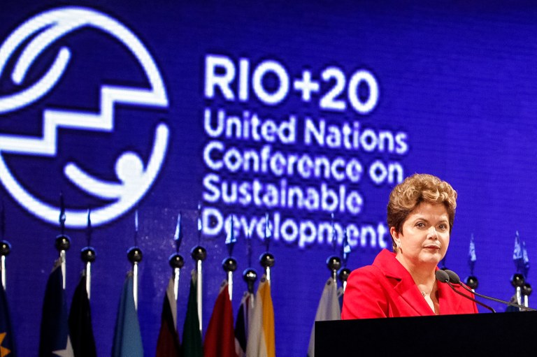 Presidenta Dilma Rousseff discursa durante a cerimônia de abertura protocolar da Conferência das Nações Unidas sobre Desenvolvimento Sustentável (Rio+20). Rio de Janeiro - RJ, 20/06/2012