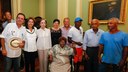 Presidenta Dilma Rousseff posa para foto com os homenageados durante cerimônia de aniversário dos 450 anos da cidade do Rio de Janeiro. Rio de Janeiro-RJ, 01/03/2015