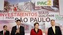 Presidenta Dilma Rousseff durante cerimônia de anúncio de investimentos do PAC Mobilidade Urbana, Drenagem e Recuperação de Mananciais. São Paulo-SP, 31/07/2013