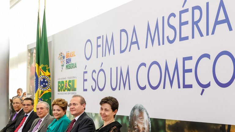 Presidenta Dilma Rousseff durante cerimônia de anúncio de medidas do Plano Brasil Sem Miséria. Brasília-DF, 19/02/2013 