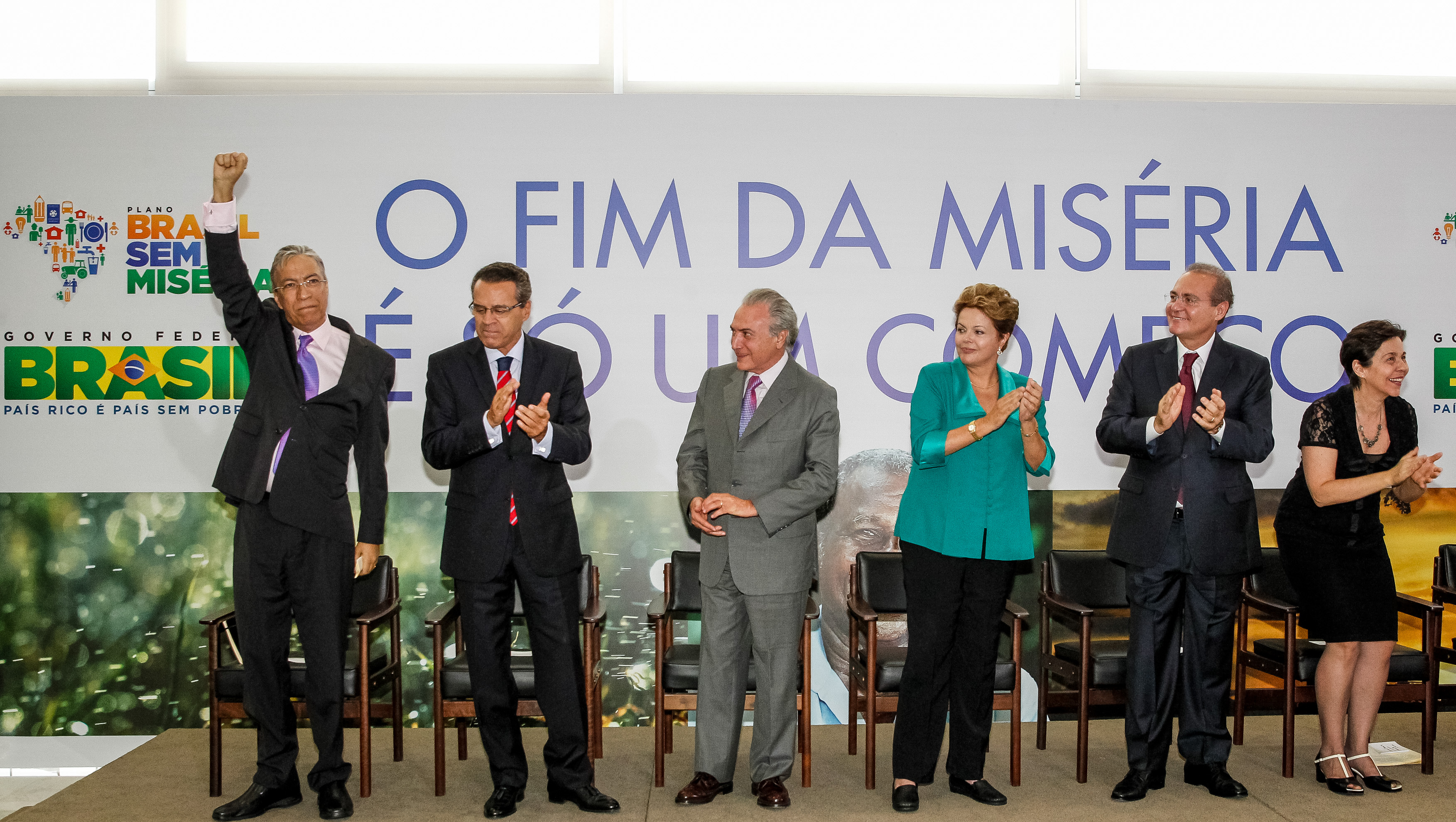 Presidenta Dilma Rousseff durante cerimônia de anúncio de medidas do Plano Brasil Sem Miséria. Brasília-DF, 19/02/2013