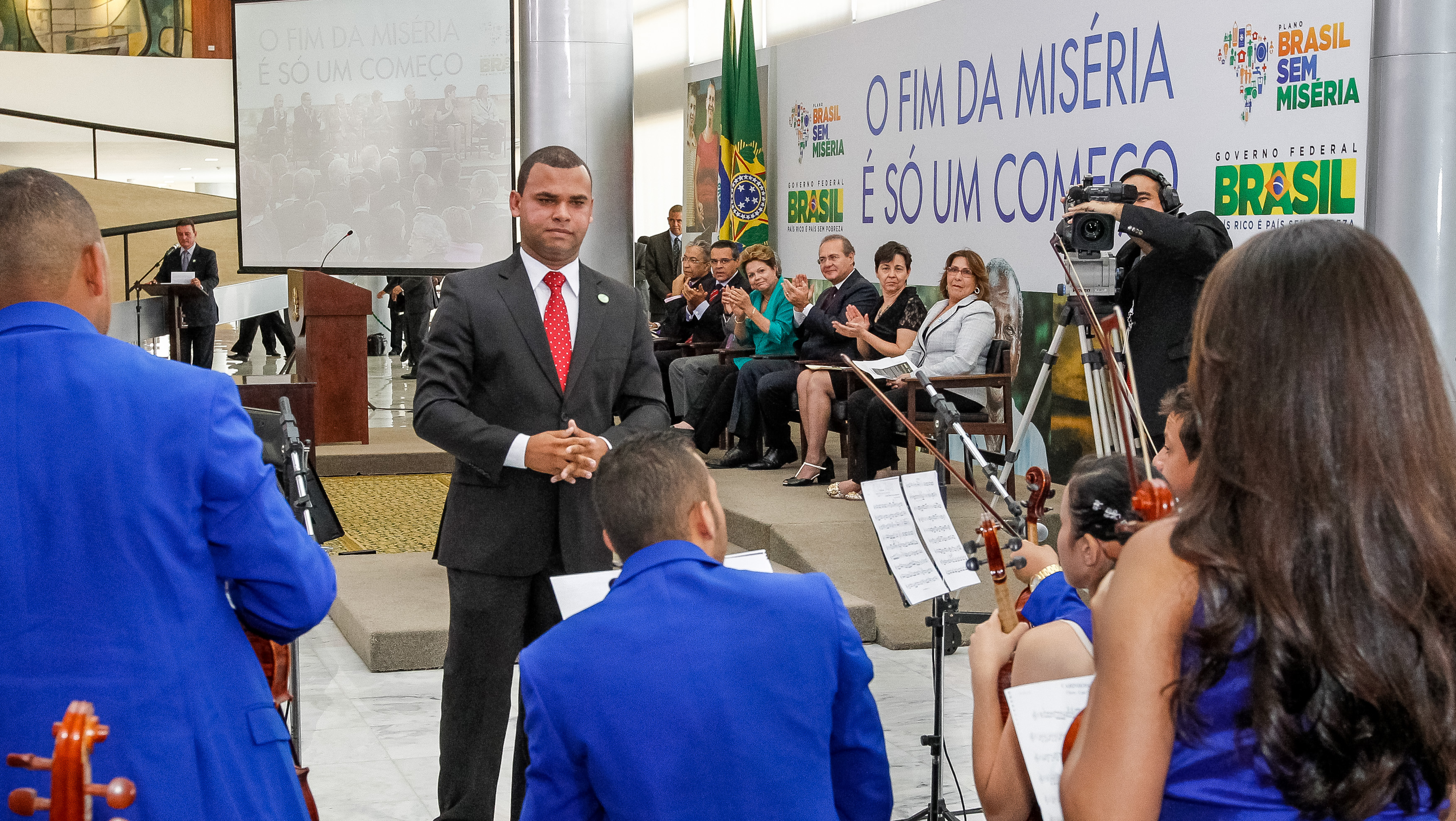Presidenta Dilma Rousseff durante cerimônia de anúncio de medidas do Plano Brasil Sem Miséria. Brasília-DF, 19/02/2013 