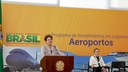 Presidenta Dilma Rousseff durante cerimônia de anúncio do Programa de Investimentos em Logística: Aeroporto. Brasília, DF 20/12/2012