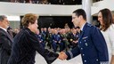 Presidenta Dilma Rousseff durante a cerimônia de apresentação dos novos oficiais-generais e oficiais-generais promovidos, no Palácio do Planalto. Brasília - DF, 08/08/2013