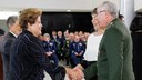 Presidenta Dilma Rousseff durante a cerimônia de apresentação dos novos oficiais-generais e oficiais-generais promovidos, no Palácio do Planalto. Brasília - DF, 08/08/2013