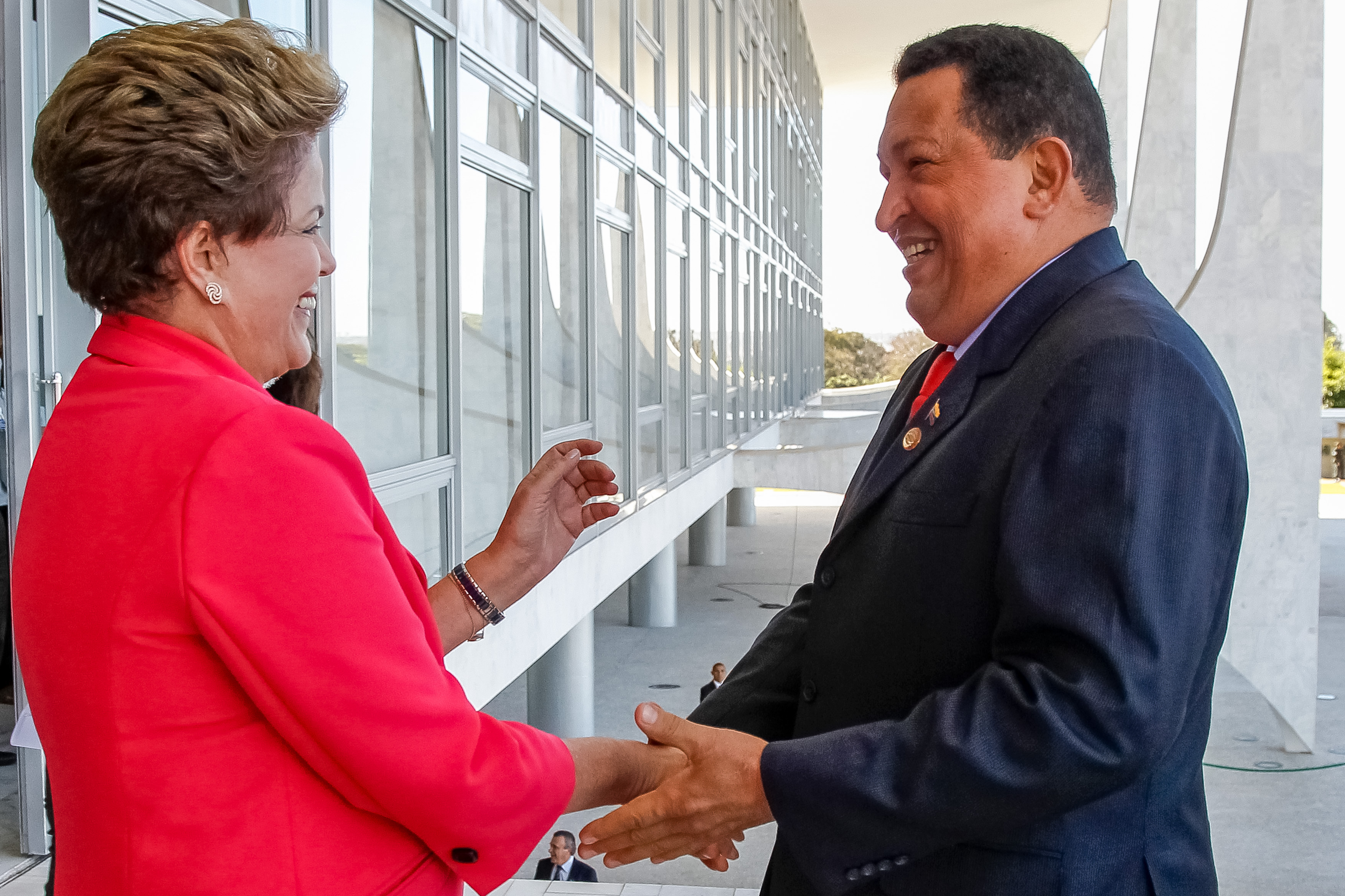 Presidenta Dilma Rousseff recebe Hugo Chávez Presidente da República da Venezuela, no Palácio do Planalto. Brasília - DF, 31/07/2012