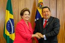 Presidenta Dilma Rousseff durante cerimônia de assinatura de atos com a República da Venezuela, no Palácio do Planalto. Brasília - DF, 31/07/2012