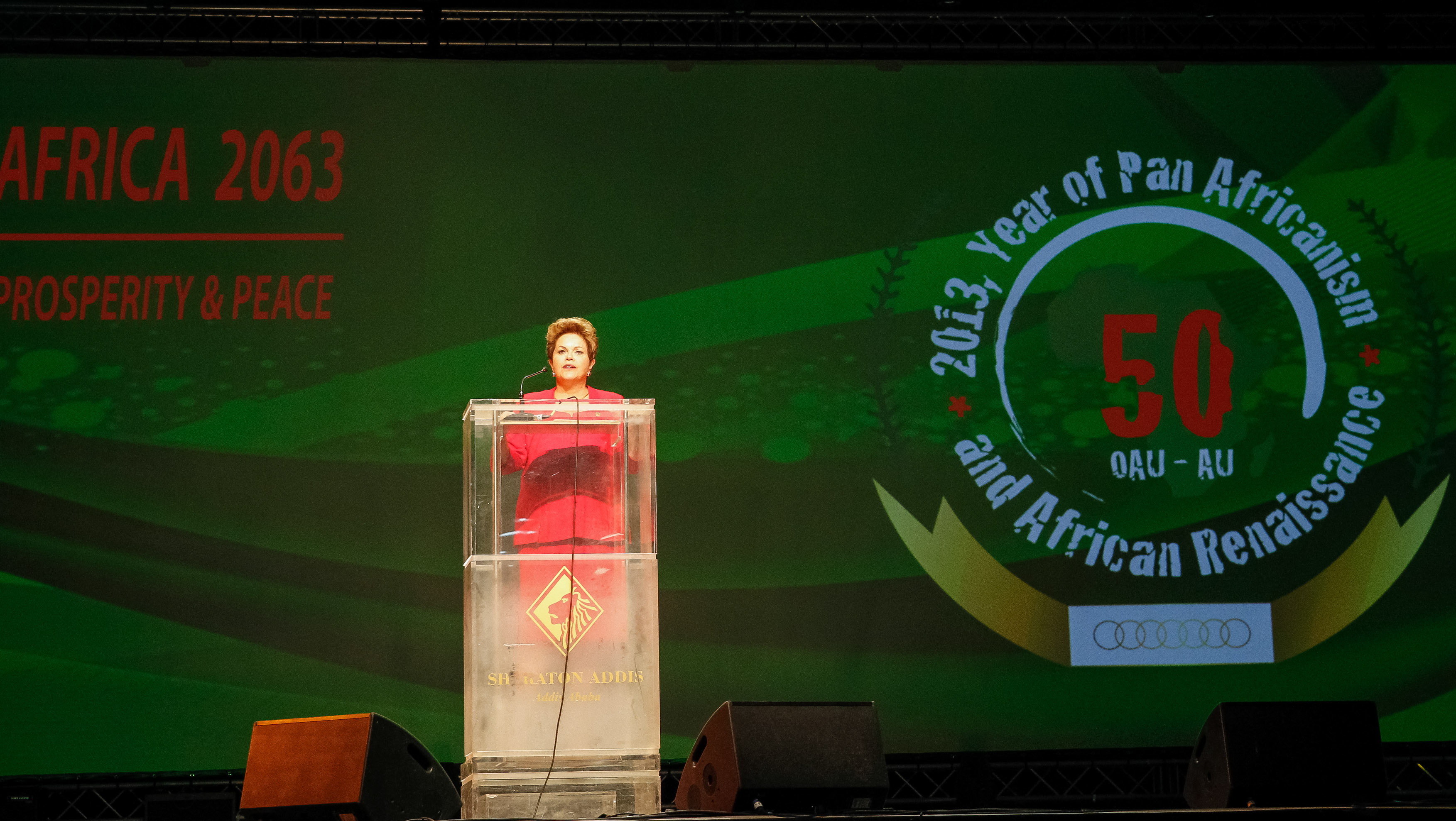  Presidenta Dilma Rousseff durante cerimônia de comemoração do Cinquentenário da Organização da Unidade Africana (OUA) - União Africana. Adis Abeba - Etiópia, 25/05/2013