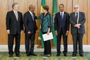 Presidenta Dilma Rousseff recebe do Embaixador da República de Cabo Verde Senhor, Domingos Dias Pereira Mascarenhas a carta credencial dos Embaixadores Estrangeiros. Brasília - DF, 10/11/2014