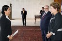 Presidenta Dilma Rousseff recebe credenciais do Sra. Merlin Udho, embaixadora da República Cooperativista da Guiana durante cerimônia no Palácio Itamaraty. Brasília - DF, 23/01/2013