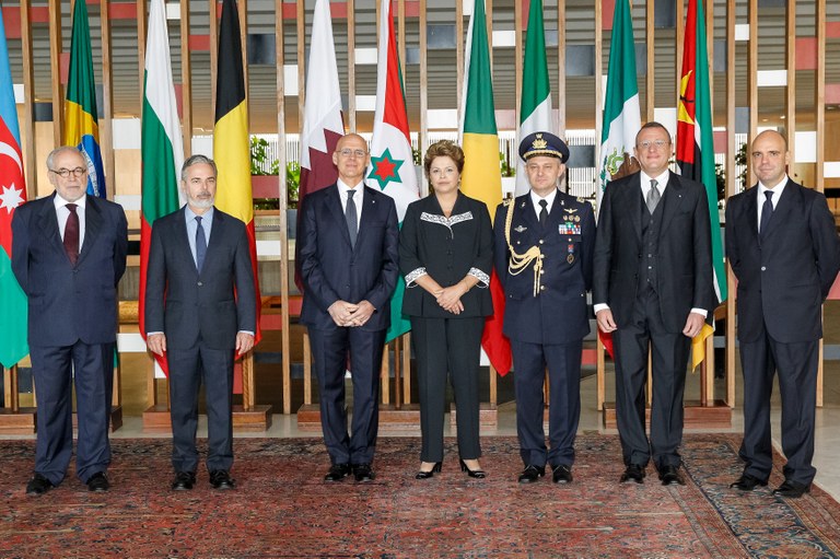 Presidenta Dilma Rousseff recebe credenciais do Sr. Raffaele Trombetta, embaixador da República Italiana durante cerimônia no Palácio Itamaraty. Brasília - DF, 23/01/2013
