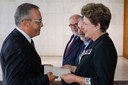 Presidenta Dilma Rousseff recebe credenciais do Sr. Tchavdar Mladenov Nikolov, embaixador da República da Bulgária durante cerimônia no Palácio Itamaraty. Brasília - DF, 23/01/2013