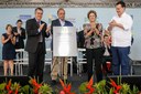 Presidenta Dilma Rousseff durante cerimônia de entrega de unidades habitacionais em Nova Friburgo/RJ e entregas simultâneas de unidades em São Mateus/ES, em São Gonçalo/RJ e em Duque de Caxias/RJ do Programa Minha Casa Minha Vida. Nova Friburgo-RJ, 10/11/2015