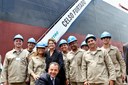 Presidenta  Dilma Rousseff posa pra foto com trabalhadores do Estaleiro Mauá . Niterói - RJ, 25/11/2011