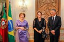 Presidenta Dilma Rousseff posa para foto oficial ao lado do  senhor Aníbal Cavaco Silva, Presidente de Portugal, e da senhora Maria Cavaco Silva. Lisboa - Portugal, 10/06/2013