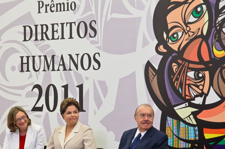 Presidenta Dilma Rousseff durante a Cerimônia de entrega do Prêmio Direitos Humanos 2011, no Palácio do Planalto. Brasília - DF, 09/12/2011