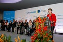 Presidenta Dilma Rousseff durante cerimônia de inauguração da nova unidade industrial de PVC da Braskem. Marechal Deodoro - AL, 17/08/2012