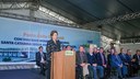  Presidenta Dilma Rousseff durante cerimônia de inauguração da ponte Anita Garibaldi. Laguna-SC, 15/07/2015  