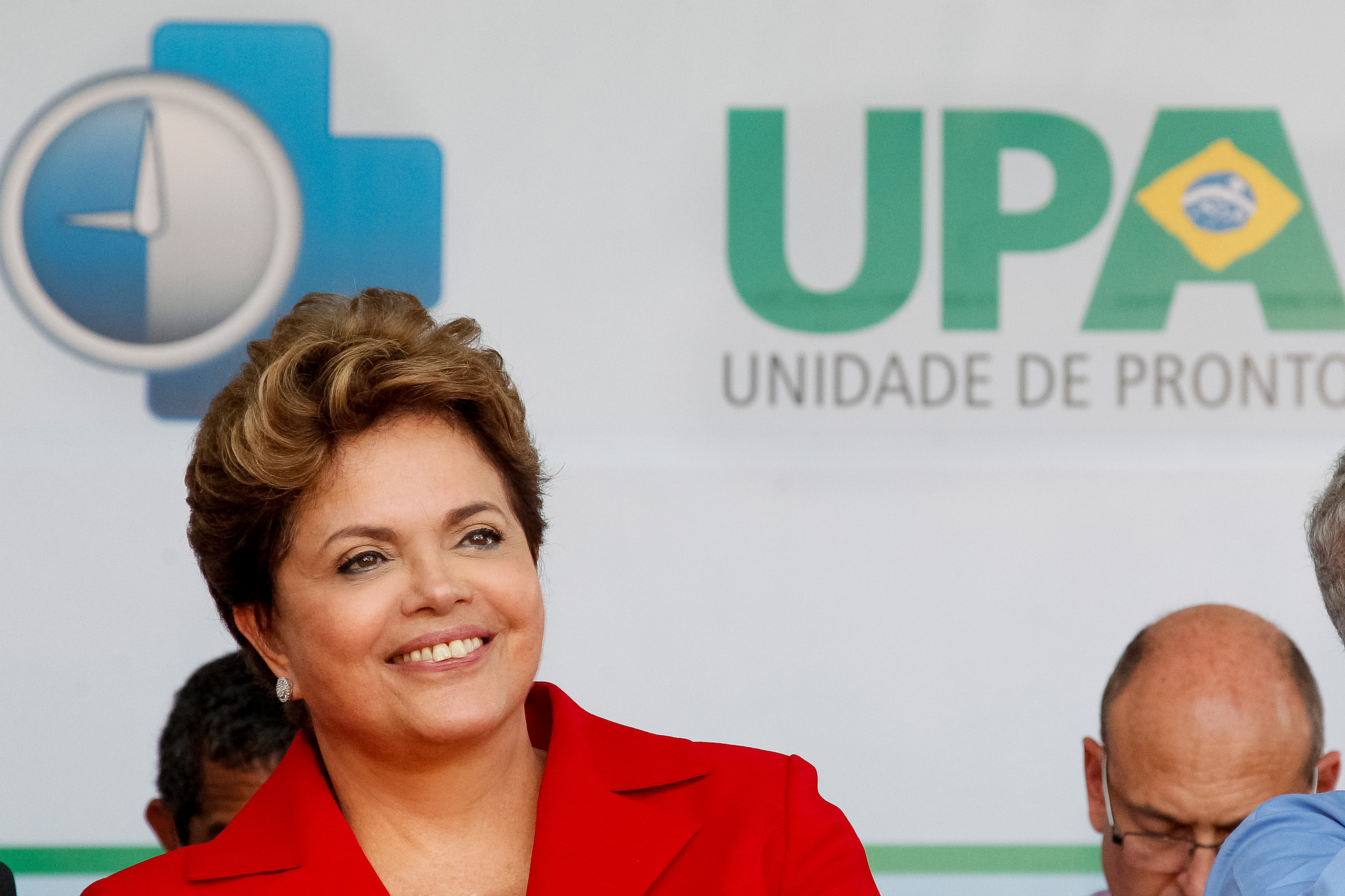 Presidenta Dilma Rousseff durante cerimônia de inauguração da UPA 24h, Alves Dias em  São Bernardo do Campo-SP e inaugurações simultâneas da UPA 24 em Porto seguro - BA e no Recanto das Emas - DF. São Bernardo do Campo - SP, 05/07/2012