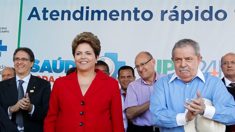 Presidenta Dilma Rousseff durante cerimônia de inauguração da UPA 24h - Unidade de Pronto Atendimento Alves Dias em  São Bernardo do Campo-SP e inaugurações simultâneas da UPA 24 em Porto seguro - BA e no Recanto das Emas - DF. São Bernardo do Campo - SP, 05/07/2012